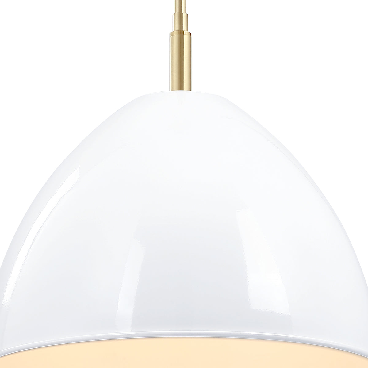Biba 60-Watt 1-Light Brushed Gold Modern Pendant Light with Ice Mist Metal Shade and No Bulbs Included