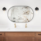 Summer Jazz 5.5 in. 1-Light Matte Black Transitional Wall Sconce with Clear Glass Shade for Bathrooms