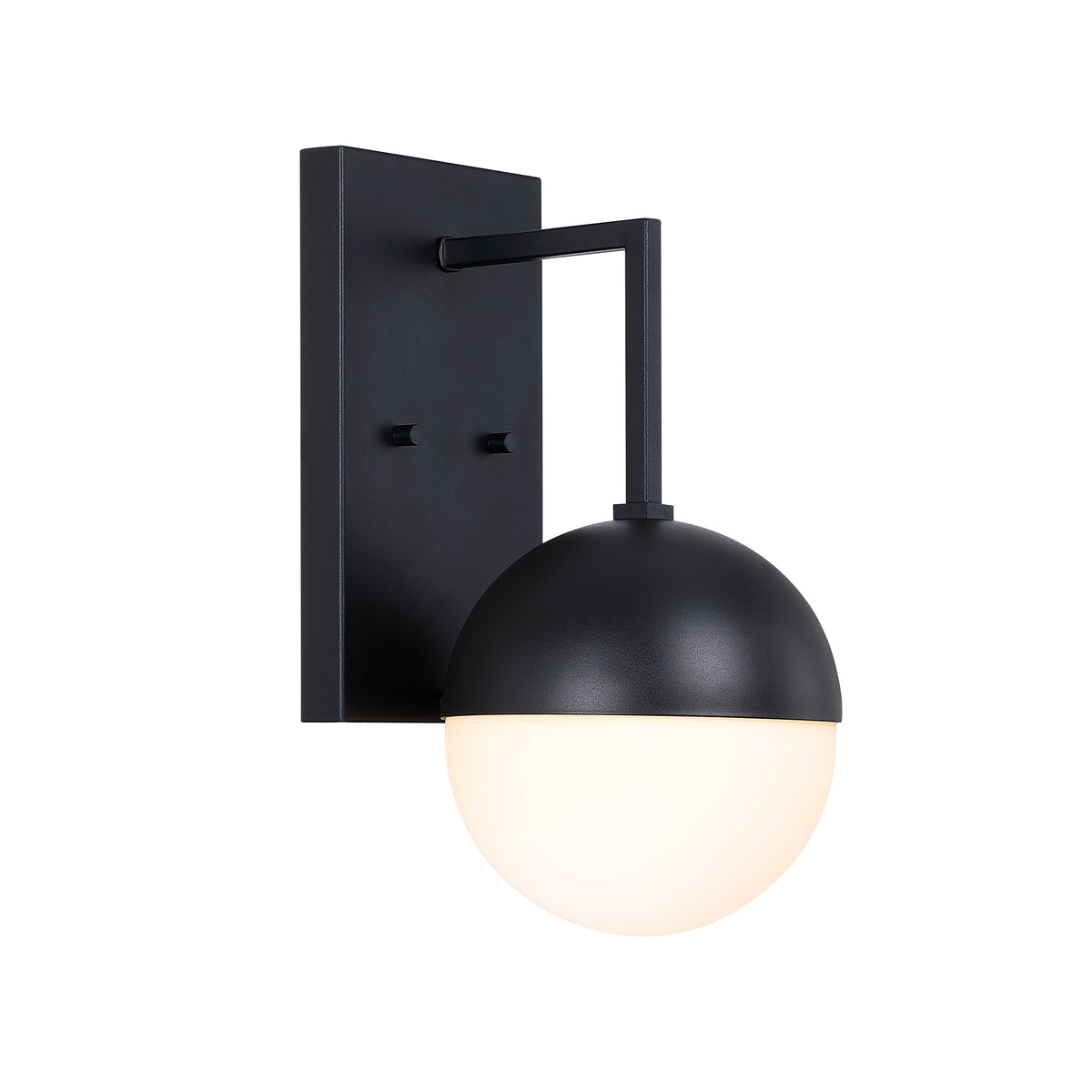 Pineview 14 in. Black 1-Light Outdoor Hardwired Wall Light Lantern Porch Sconce No Bulbs Included