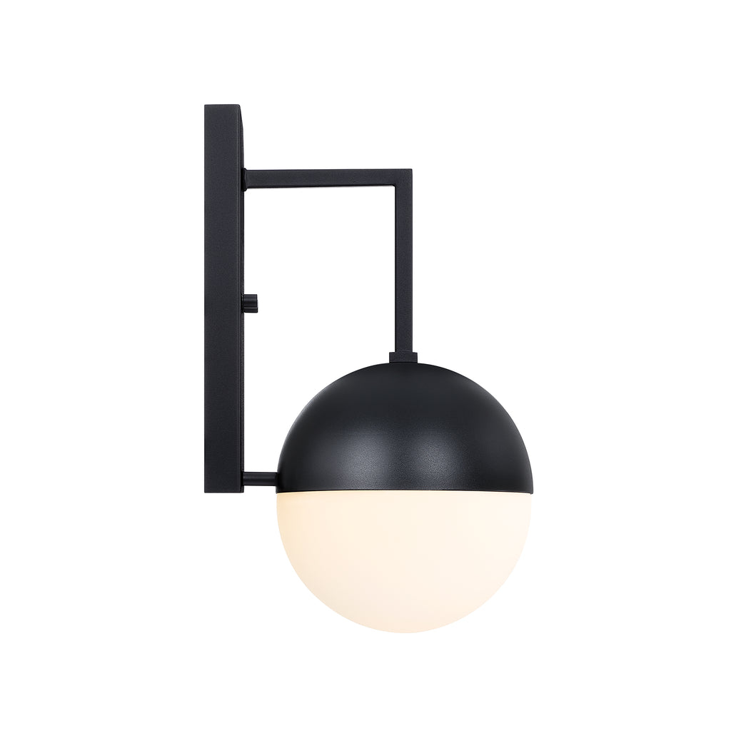 Pineview 14 in. Black 1-Light Outdoor Hardwired Wall Light Lantern Porch Sconce No Bulbs Included