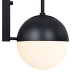 Pineview 14 in. Black 1-Light Outdoor Hardwired Wall Light Lantern Porch Sconce No Bulbs Included