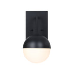 Pineview 14 in. Black 1-Light Outdoor Hardwired Wall Light Lantern Porch Sconce No Bulbs Included
