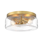 Rose Marie 13 in. Modern Brushed gold Medium-Base (E26) Bulb Flush Mount for Kitchens
