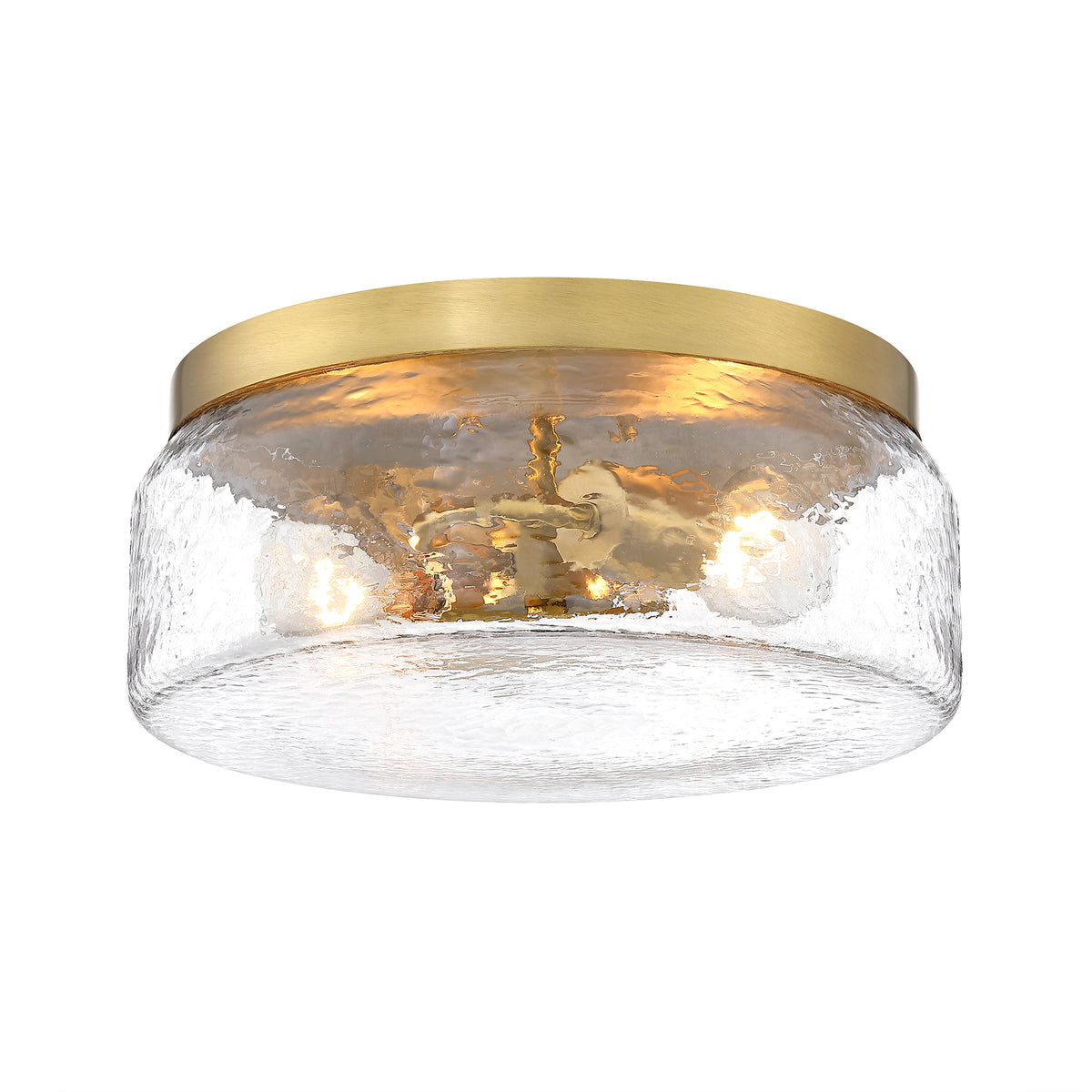 Rose Marie 13 in. Modern Brushed gold Medium-Base (E26) Bulb Flush Mount for Kitchens
