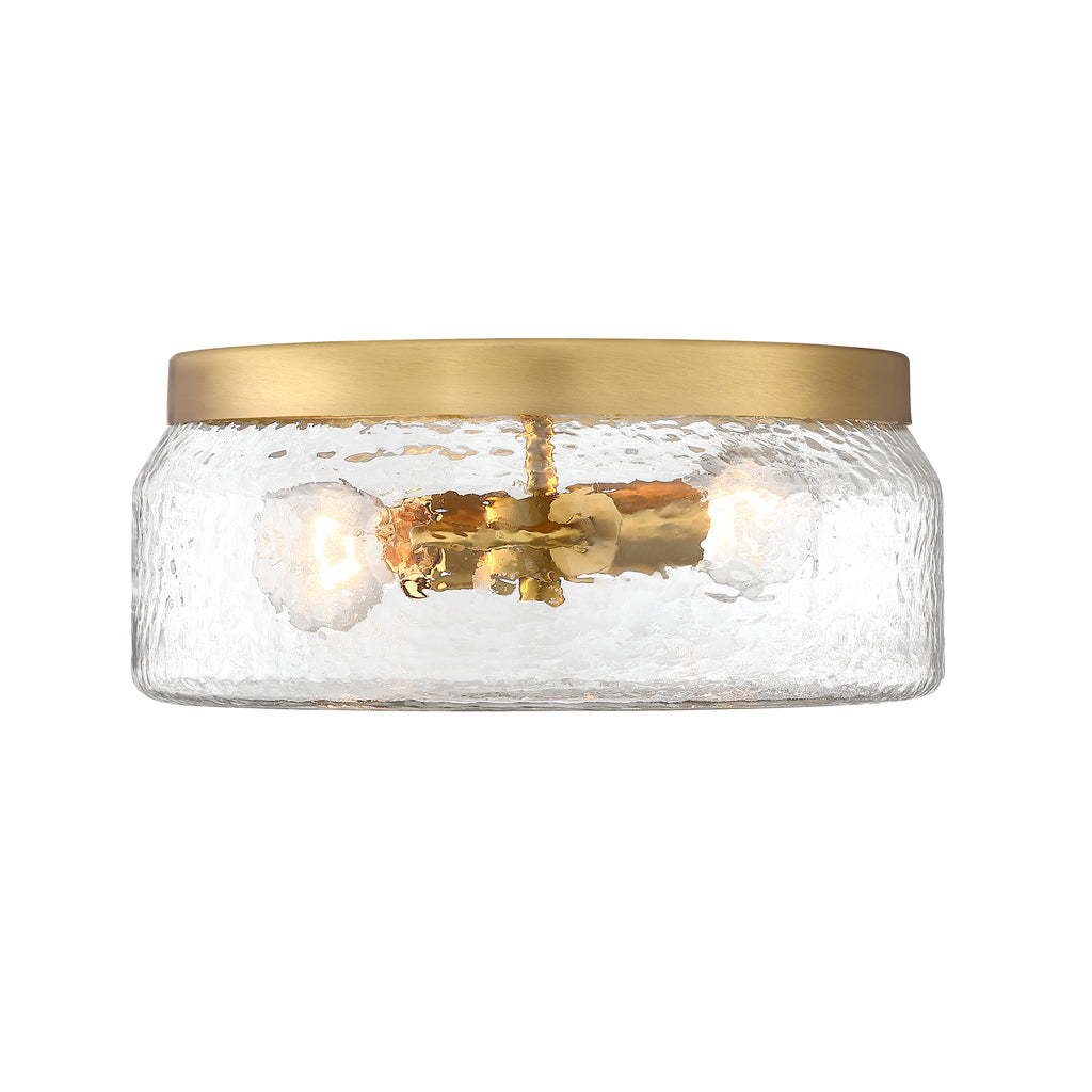 Rose Marie 13 in. Modern Brushed gold Medium-Base (E26) Bulb Flush Mount for Kitchens