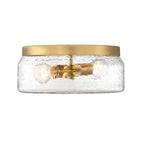 Rose Marie 13 in. Modern Brushed gold Medium-Base (E26) Bulb Flush Mount for Kitchens