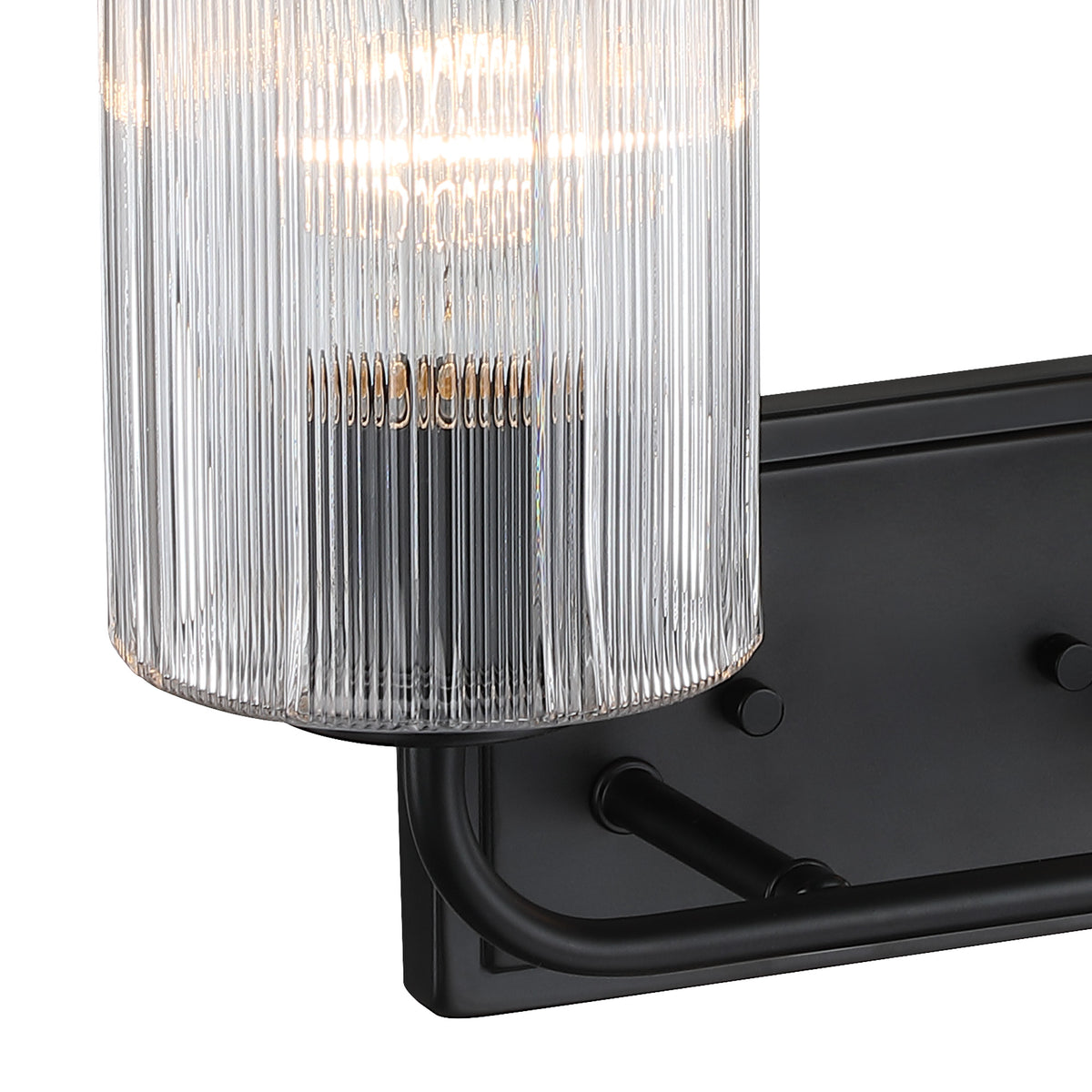 Aspen 16 in. 2-Light Matte Black Modern Wall Vanity Light for Bathrooms for Bathrooms