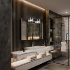 Aspen 16 in. 2-Light Matte Black Modern Wall Vanity Light for Bathrooms for Bathrooms