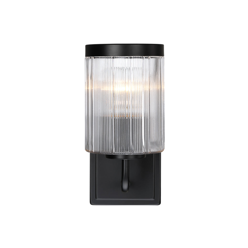Aspen 4.75 in. 1-Light Matte Black Modern Indoor Wall Sconce Light for Bathrooms for Living Rooms