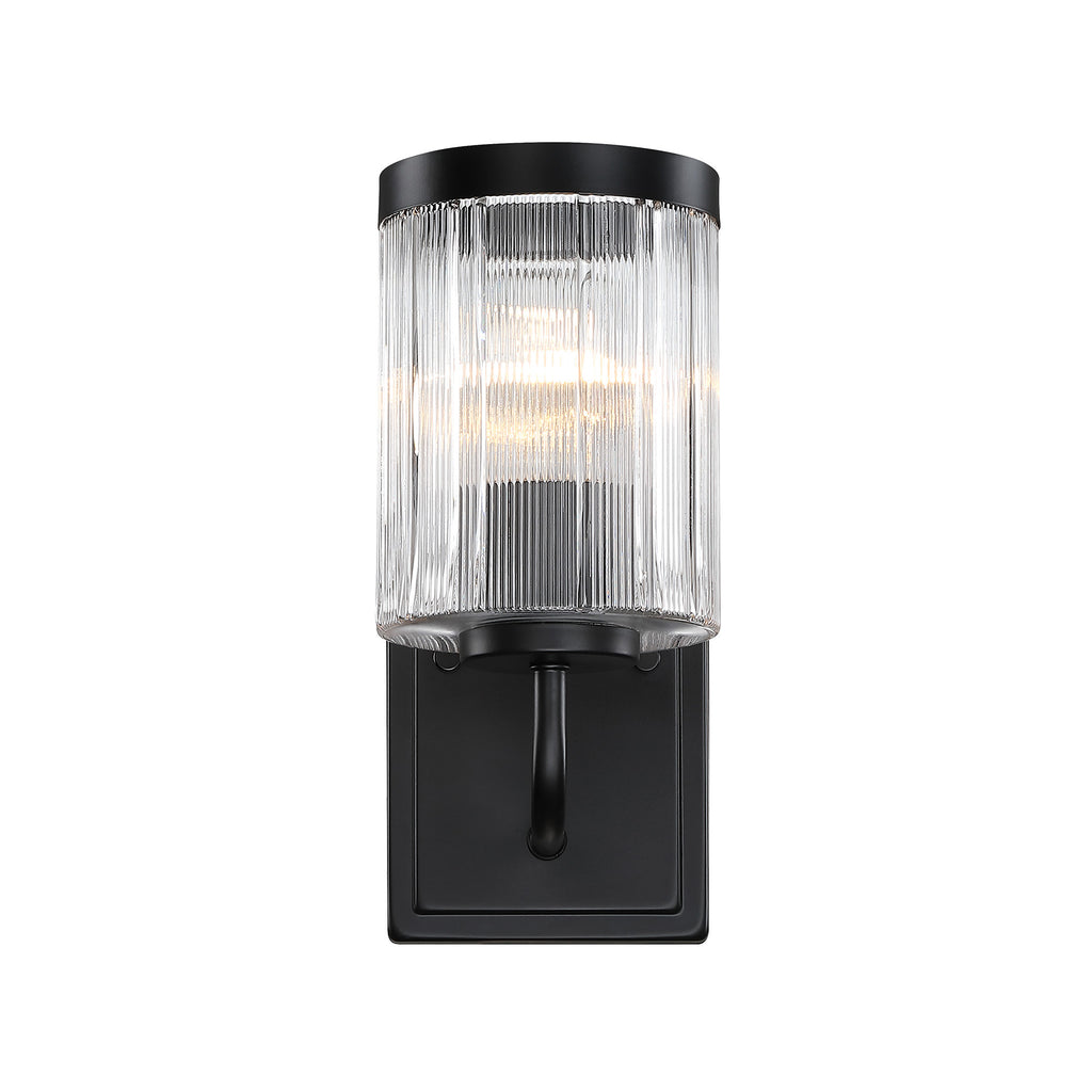 Aspen 4.75 in. 1-Light Matte Black Modern Indoor Wall Sconce Light for Bathrooms for Living Rooms