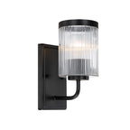 Aspen 4.75 in. 1-Light Matte Black Modern Indoor Wall Sconce Light for Bathrooms for Living Rooms