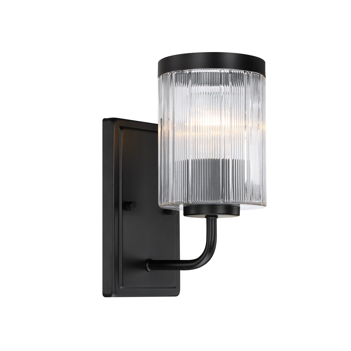 Aspen 4.75 in. 1-Light Matte Black Modern Indoor Wall Sconce Light for Bathrooms for Living Rooms