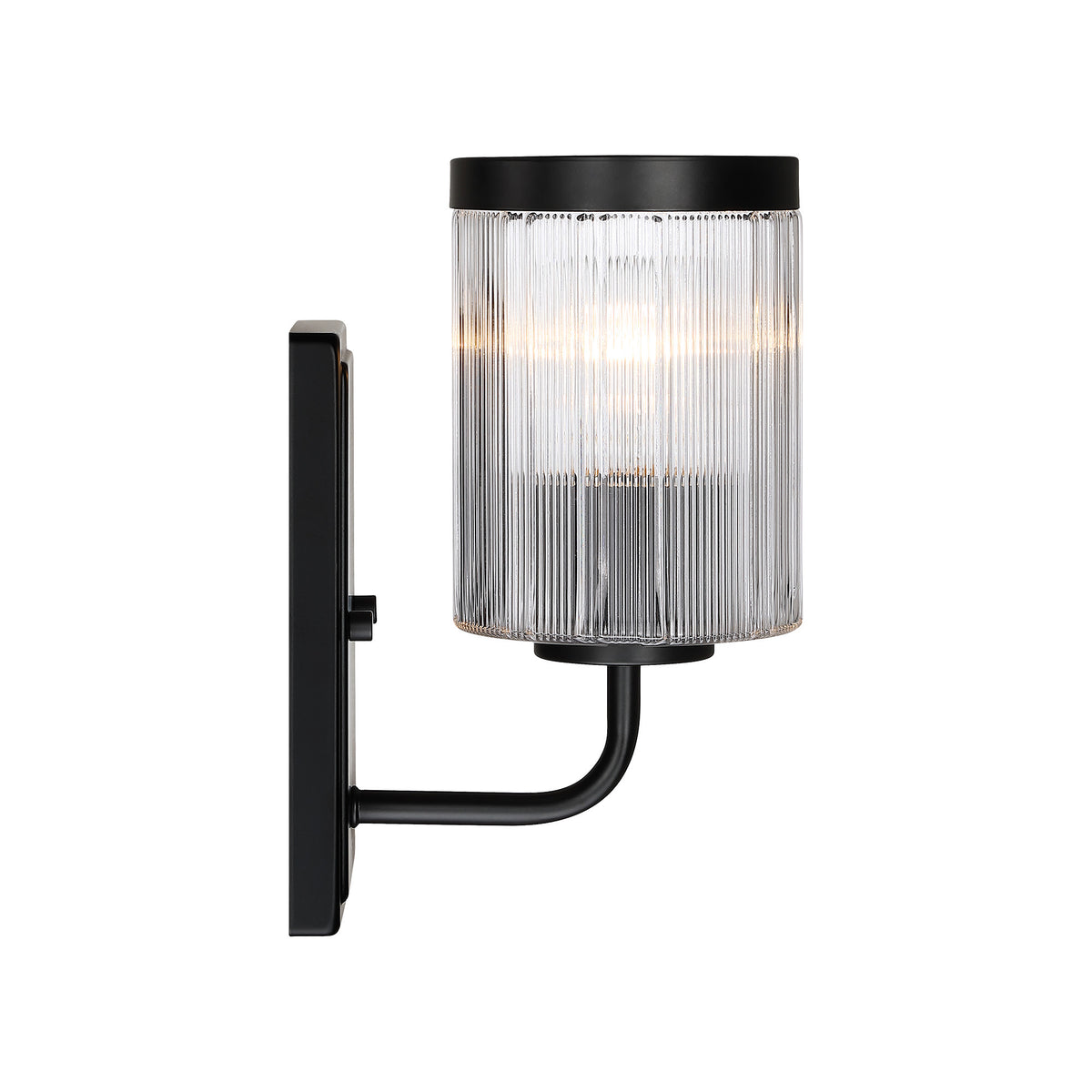 Aspen 4.75 in. 1-Light Matte Black Modern Indoor Wall Sconce Light for Bathrooms for Living Rooms