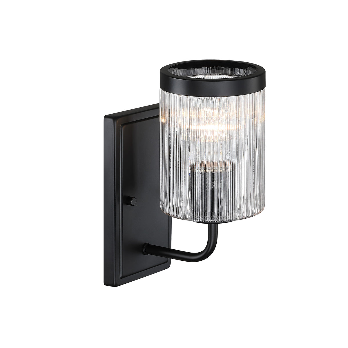 Aspen 4.75 in. 1-Light Matte Black Modern Indoor Wall Sconce Light for Bathrooms for Living Rooms