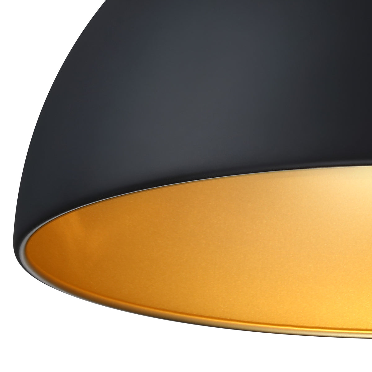 12 in. 1-Light Modern Matte Black Semi-Flush Mount with Metal Shade for Entryways