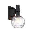 Fernwood 13 in. 1-Light Black Outdoor Hardwired Wall Light Lantern Porch Sconce No Bulbs Included