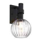 Fernwood 13 in. 1-Light Black Outdoor Hardwired Wall Light Lantern Porch Sconce No Bulbs Included