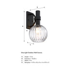 Fernwood 13 in. 1-Light Black Outdoor Hardwired Wall Light Lantern Porch Sconce No Bulbs Included