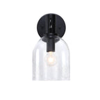 Astra 5.5 in. 1-Light Matte Black Modern Indoor Wall Sconce Light for Bathrooms for Living Rooms