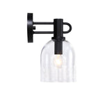 Astra 5.5 in. 1-Light Matte Black Modern Indoor Wall Sconce Light for Bathrooms for Living Rooms