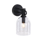 Astra 5.5 in. 1-Light Matte Black Modern Indoor Wall Sconce Light for Bathrooms for Living Rooms