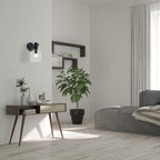 Astra 5.5 in. 1-Light Matte Black Modern Indoor Wall Sconce Light for Bathrooms for Living Rooms
