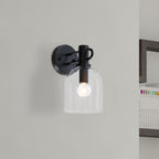 Astra 5.5 in. 1-Light Matte Black Modern Indoor Wall Sconce Light for Bathrooms for Living Rooms