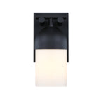 Ever Spring 14 in. 1-Light Black Outdoor Hardwired Wall Light Lantern Porch Sconce No Bulbs Included