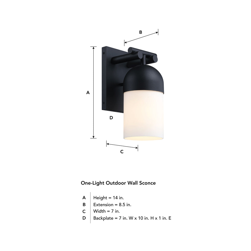 Ever Spring 14 in. 1-Light Black Outdoor Hardwired Wall Light Lantern Porch Sconce No Bulbs Included