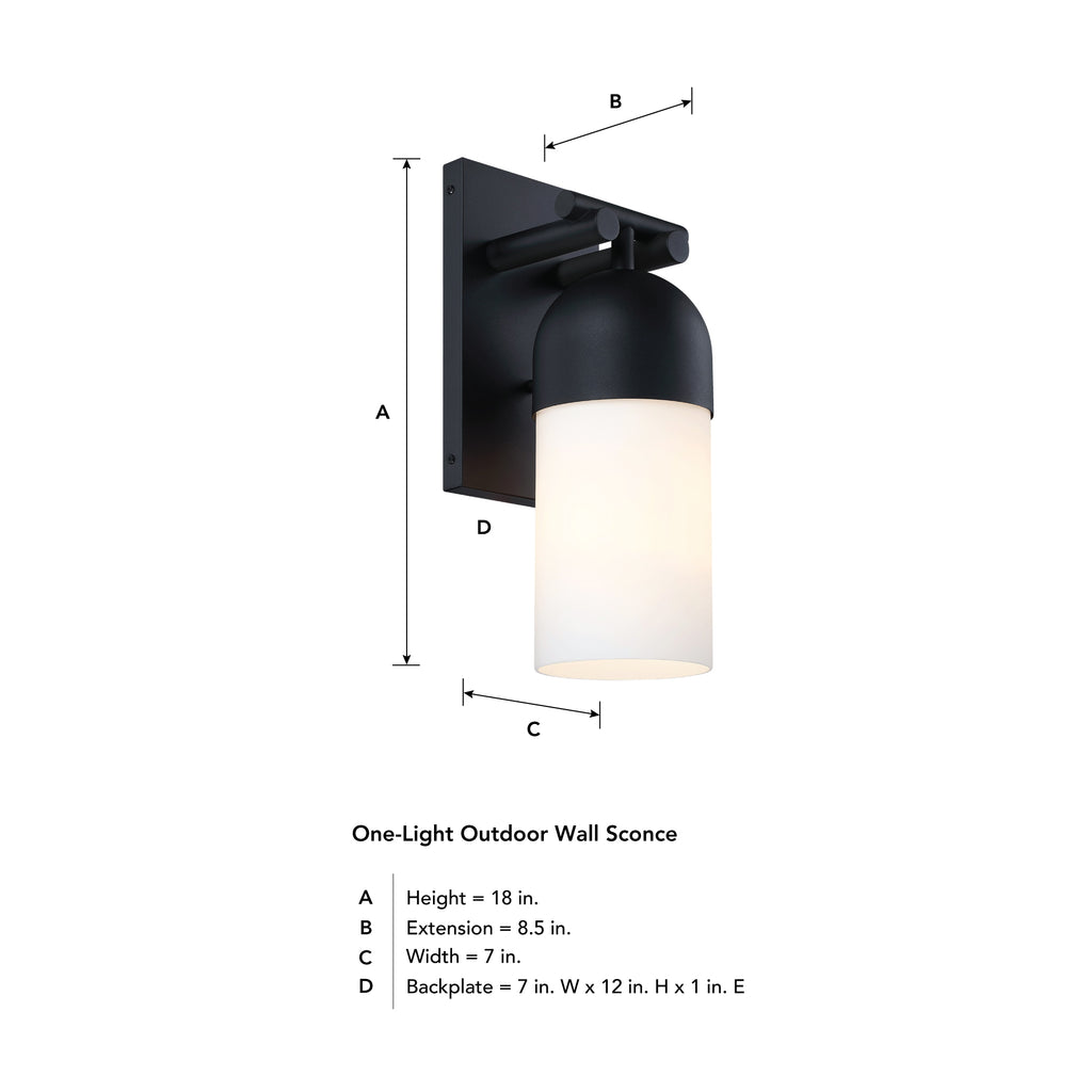 Ever Spring 14 in. 1-Light Black Outdoor Hardwired Wall Light Lantern Porch Sconce No Bulbs Included