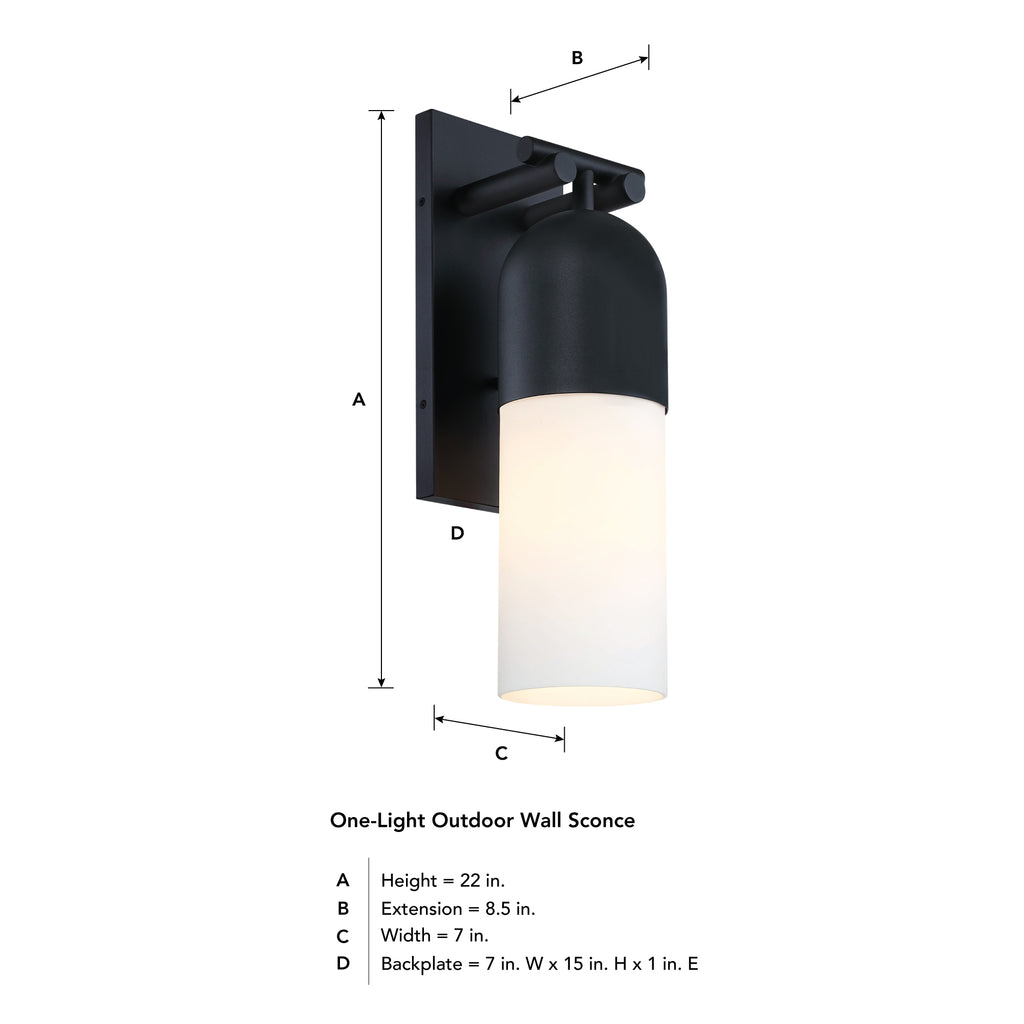 Ever Spring 14 in. 1-Light Black Outdoor Hardwired Wall Light Lantern Porch Sconce No Bulbs Included