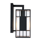 Edgehill 14 in. 1-Light Black Outdoor Hardwired Wall Light Lantern Porch Sconce No Bulbs Included