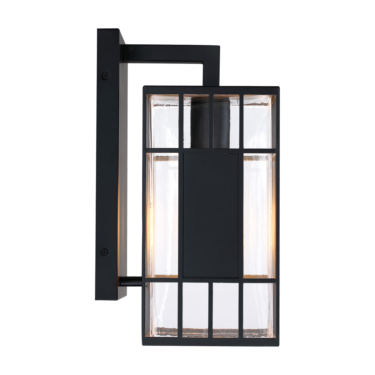 Edgehill 14 in. 1-Light Black Outdoor Hardwired Wall Light Lantern Porch Sconce No Bulbs Included
