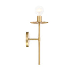 Fleur 6 in. 1-Light Brushed Gold Modern Wall Sconce