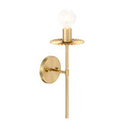 Fleur 6 in. 1-Light Brushed Gold Modern Wall Sconce