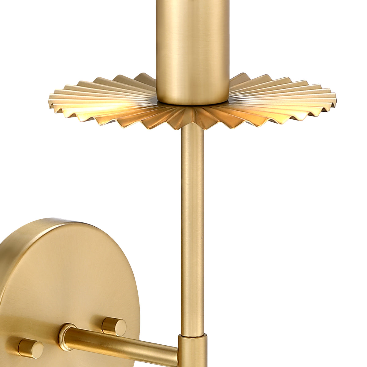 Fleur 6 in. 1-Light Brushed Gold Modern Wall Sconce