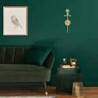 Fleur 6 in. 1-Light Brushed Gold Modern Wall Sconce