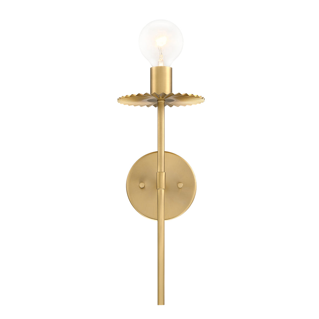 Fleur 6 in. 1-Light Brushed Gold Modern Wall Sconce