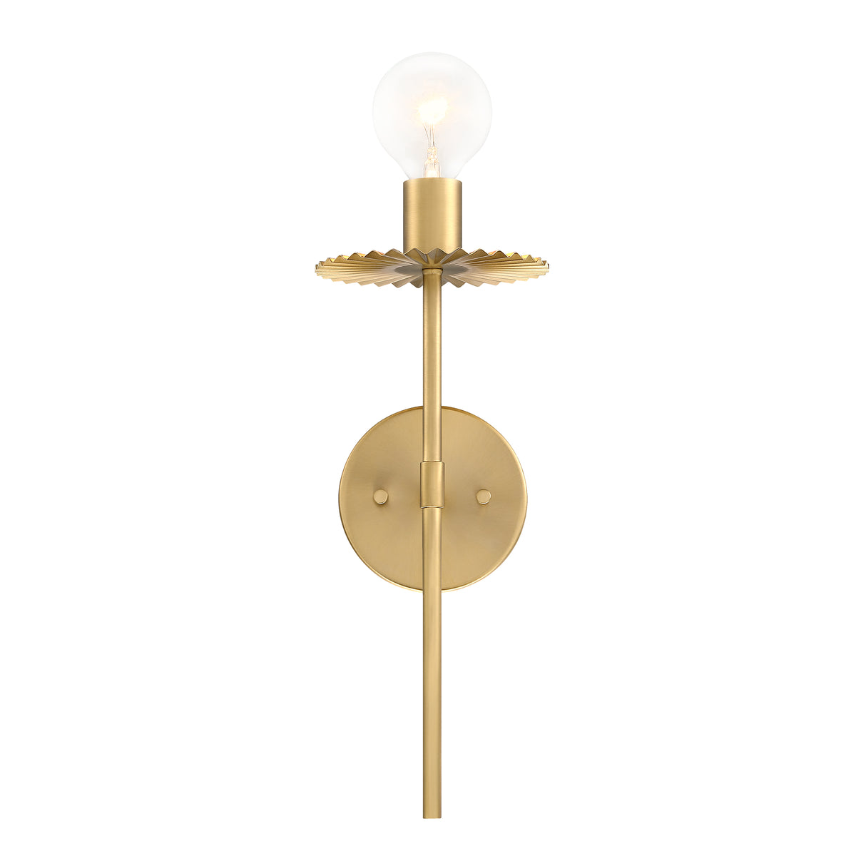 Fleur 6 in. 1-Light Brushed Gold Modern Wall Sconce