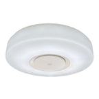 15 in. Adonis White Voice Control Selectable CCT LED Round Ceiling Light Flush Mount