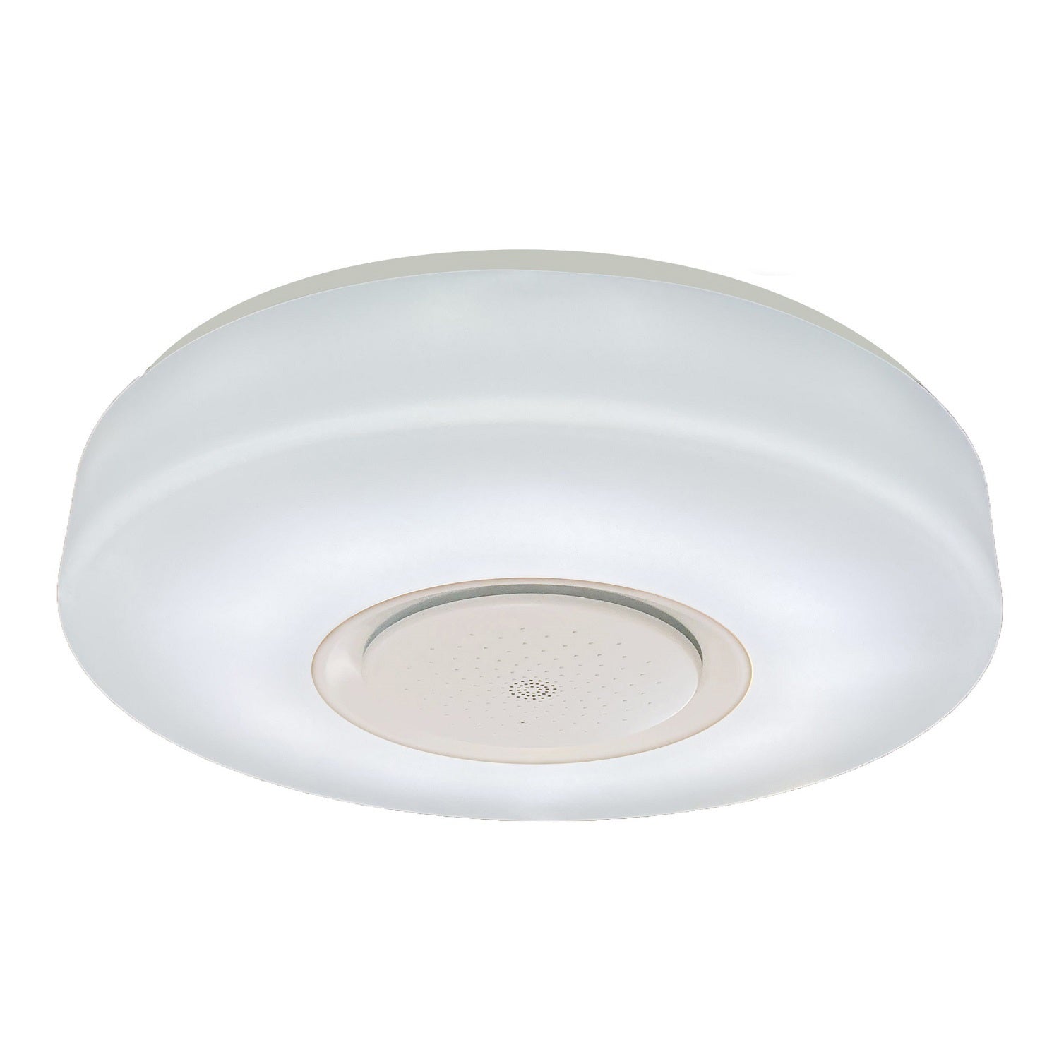 15 in. Adonis White Voice Control Selectable CCT LED Round Ceiling Light Flush Mount