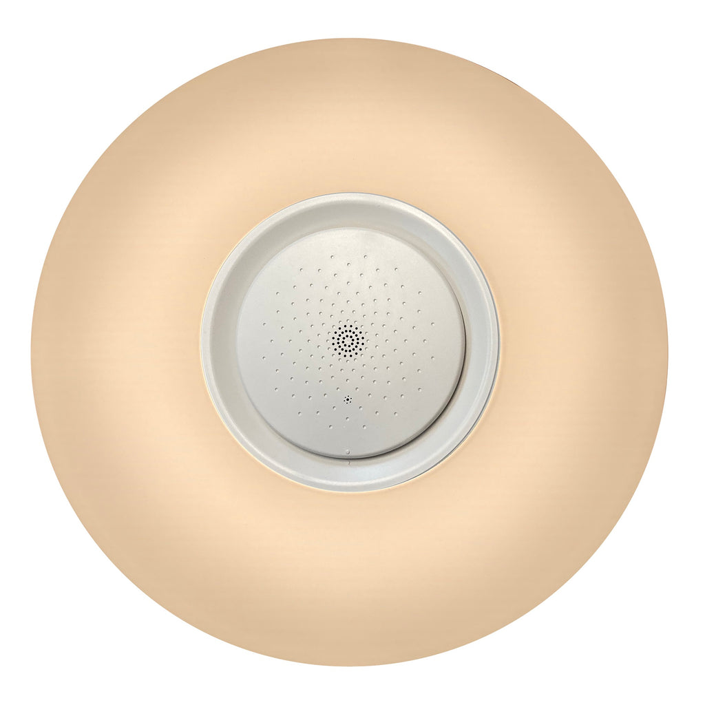 15 in. Adonis White Voice Control Selectable CCT LED Round Ceiling Light Flush Mount