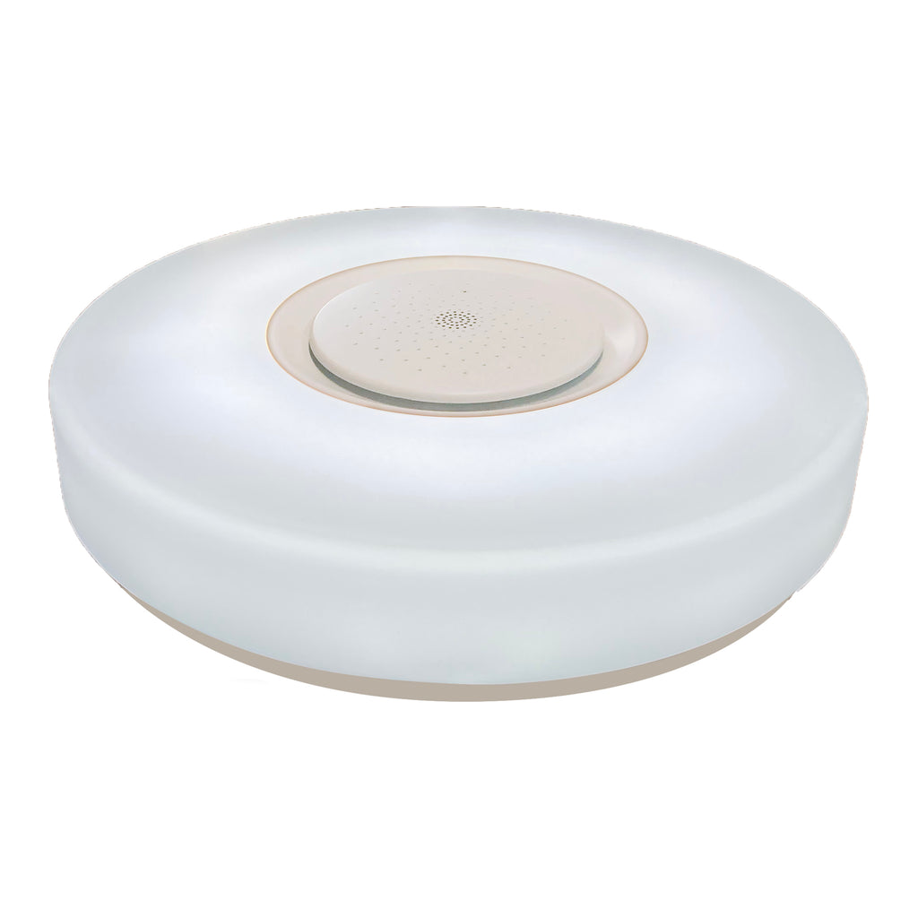 15 in. Adonis White Voice Control Selectable CCT LED Round Ceiling Light Flush Mount
