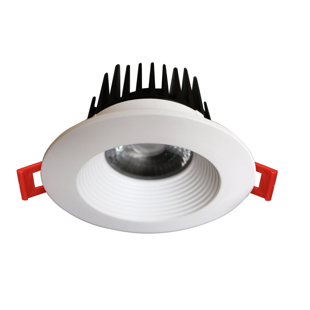 3 in. White 3000K/4000K Canless Remodel Baffle Integrated LED Recessed Light Kit