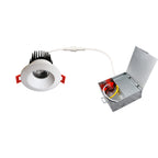 3 in. White 3000K/4000K Canless Remodel Baffle Integrated LED Recessed Light Kit
