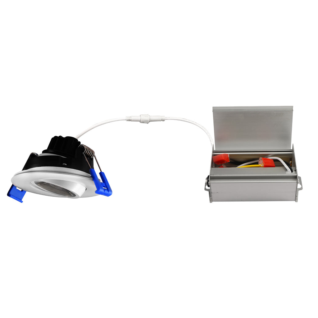 3 in. White 4000K Canless Remodel Directional Gimbal Integrated LED Recessed Light Kit