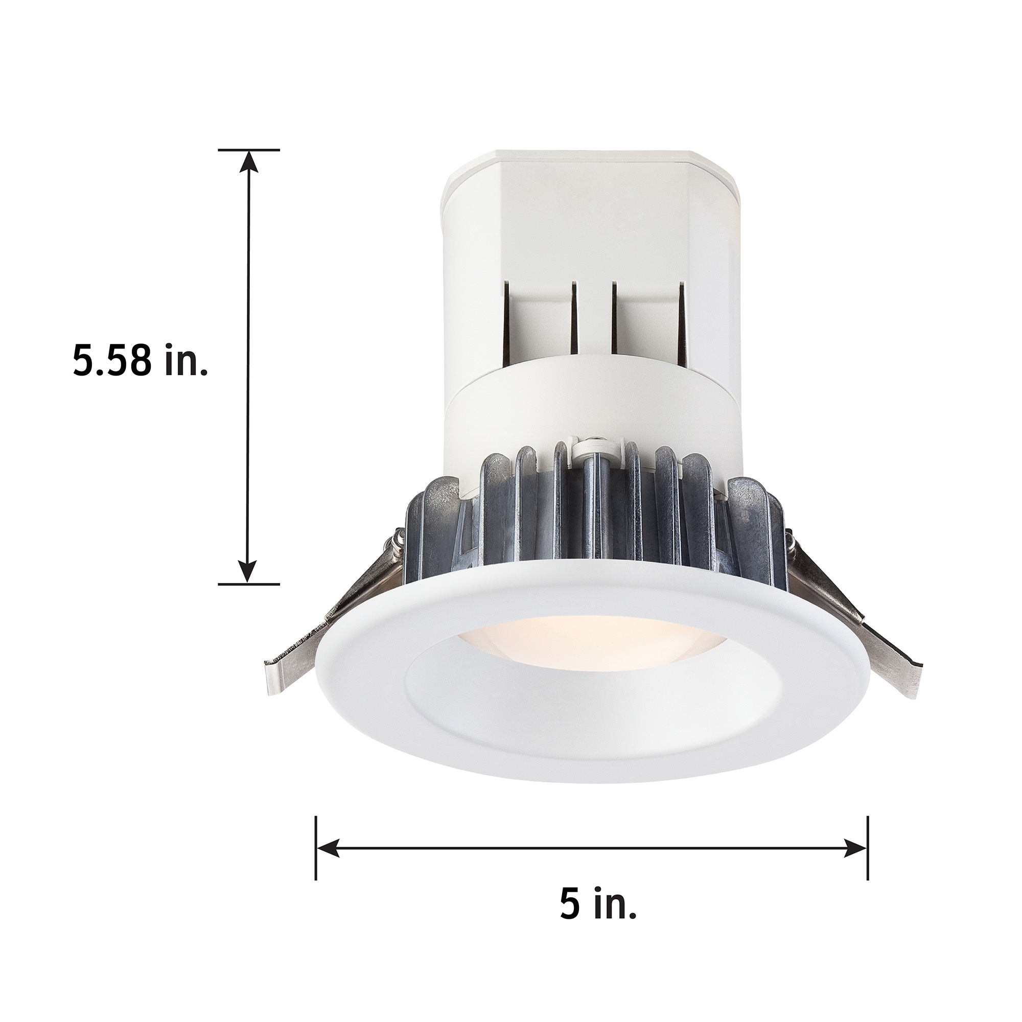 Easy Up Integrated LED 4 in. Airtight Dimmable Canless Recessed Light Kit with J-Box and Magnetic White Trim