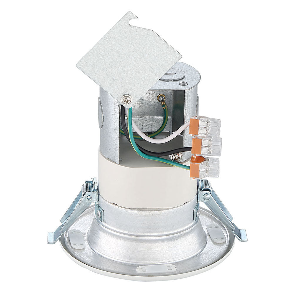 Easy Up Integrated LED 4 in. Airtight Dimmable Canless Recessed Light Kit with Magnetic White Trim