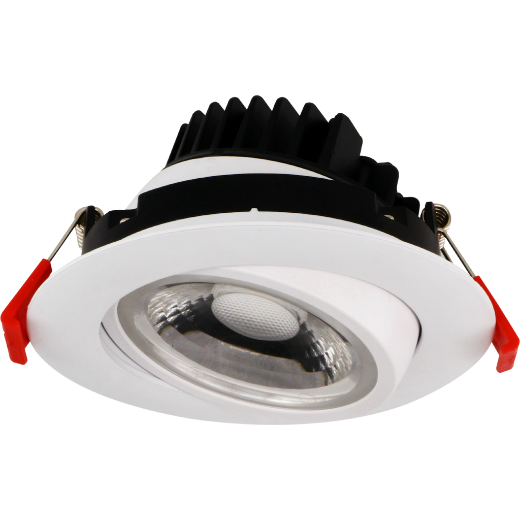 4 in. Integrated LED Directional Gimbal Airtight Canless Recessed Light Kit with White Trim