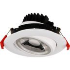 4 in. Integrated LED Directional Gimbal Airtight Canless Recessed Light Kit with White Trim
